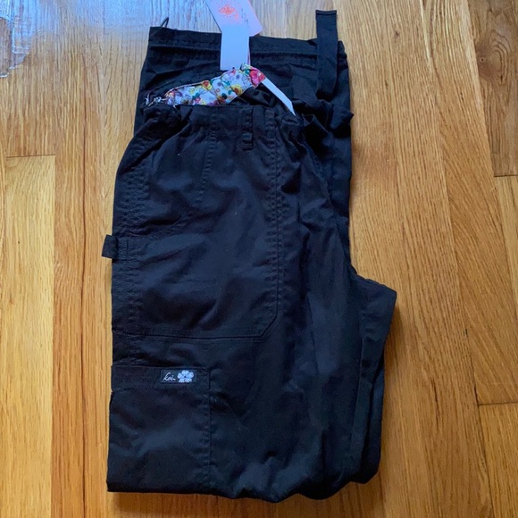 Koi black small Lindsey scrub pants NWT